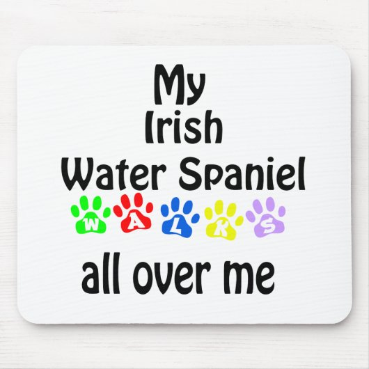 Irish Water Spanel Walks Design Mousepad (Vorne)