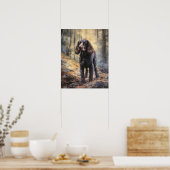 Irish Water Spaniel Dog Art Print Poster (Küche)