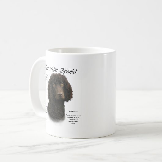 Irish Water Spaniel History Design Kaffeetasse (Vorderseite Links)