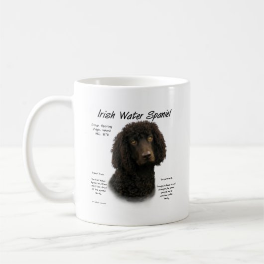 Irish Water Spaniel History Design Kaffeetasse (Links)