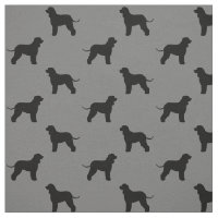 Irish Water Spaniel Hunde Silhouetten Gemustert
