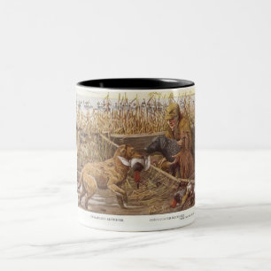 Irish Water Spaniel Jagdbecher Zweifarbige Tasse