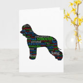 Irish Water Spaniel Karte (Gelbe Blume)