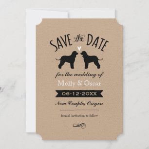 Irish Water Spaniels Hochzeiten speichern das Datu Save The Date