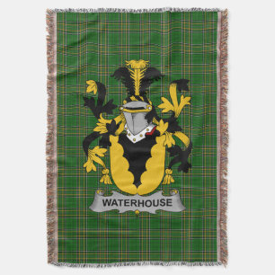 Irish Waterhouse Coat of Arms Familienwappen Irlan Decke