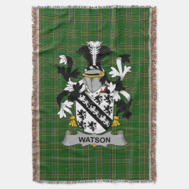 Irish Watson Coat of Arms Familienwappen Irland Decke