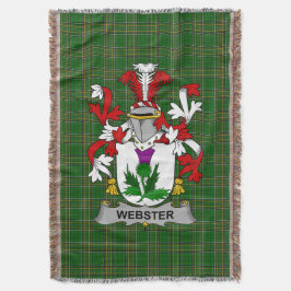 Irish Webster Coat of Arms Familienwappen Irland Decke