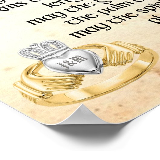 Irish Wedding Blessing Poster (Ecke)