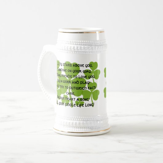 Irish Wedding Blessing Stein Bierglas (Vorderseite Links)