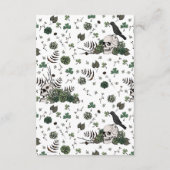 Irish Wedding Details Grüne Rose Blumenschalen Begleitkarte (Rückseite)