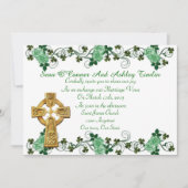 Irish Wedding Einladung Celtic Cross (Vorderseite)