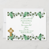 Irish Wedding Einladung Celtic Cross (Rückseite)