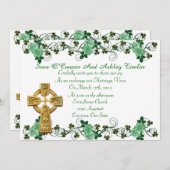 Irish Wedding Einladung Celtic Cross (Vorne/Hinten)