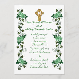 Irish Wedding Einladung Celtic Cross