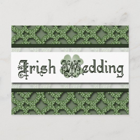 Irish Wedding Einladungskarte (Vorderseite)