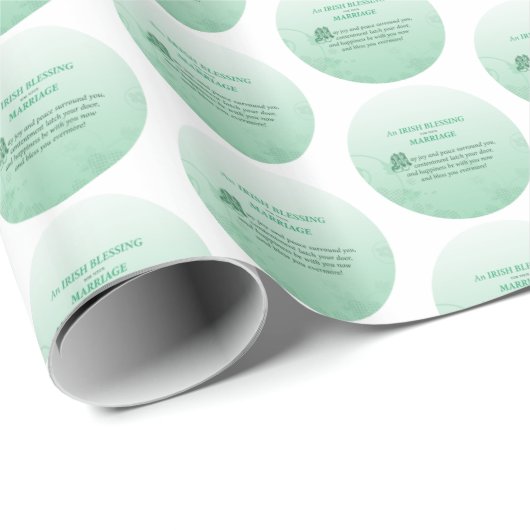 Irish Wedding Glückwunsch Segen Geschenkpapier (Rolleneckpunkt)