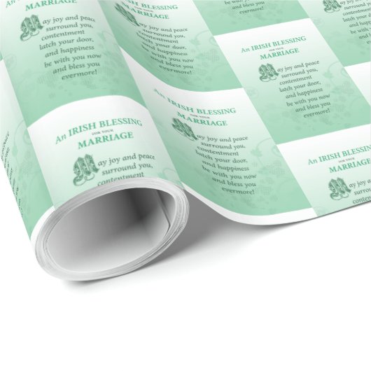 Irish Wedding Glückwunsch Segen Geschenkpapier (Rolleneckpunkt)