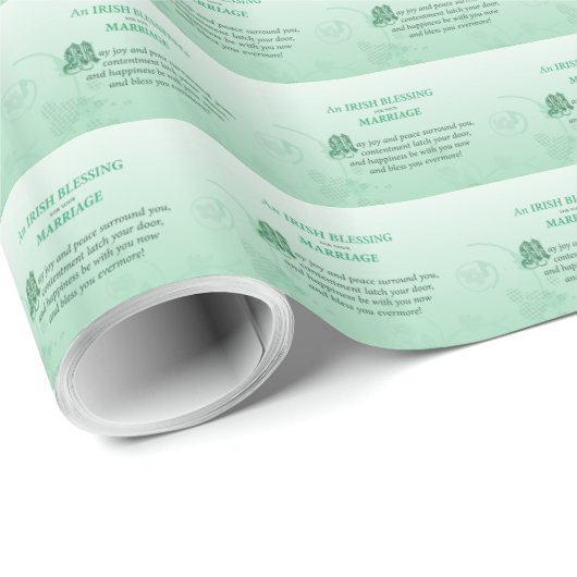 Irish Wedding Glückwunsch Segen Geschenkpapier (Rolleneckpunkt)
