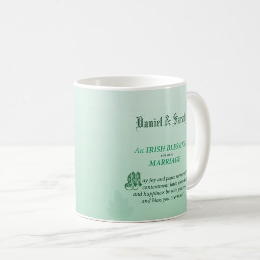 Irish Wedding Glückwunsch Segen Kaffeetasse (VorderseiteRechts)