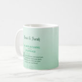 Irish Wedding Glückwunsch Segen Kaffeetasse (Vorderseite Links)