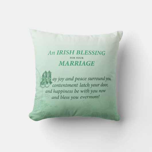 Irish Wedding Glückwunsch Segen Kissen (Vorderseite)