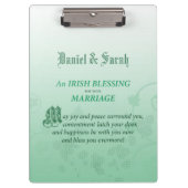 Irish Wedding Glückwunsch Segen Klemmbrett (Vorderseite)