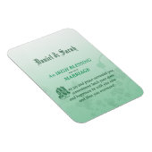 Irish Wedding Glückwunsch Segen Magnet (Rechte Seite)