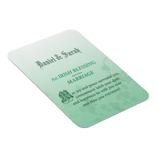 Irish Wedding Glückwunsch Segen Magnet (Rechte Seite)