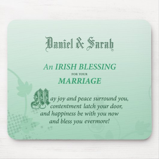 Irish Wedding Glückwunsch Segen Mousepad (Vorne)