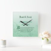 Irish Wedding Glückwunsch Segen Quadratische Wanduhr (Zuhause)