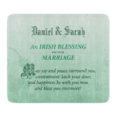 Irish Wedding Glückwunsch Segen Schneidebrett (Vorderseite)