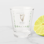 Irish Wedding Harp & Kleeblatt Schnapsglas (Rückseite)