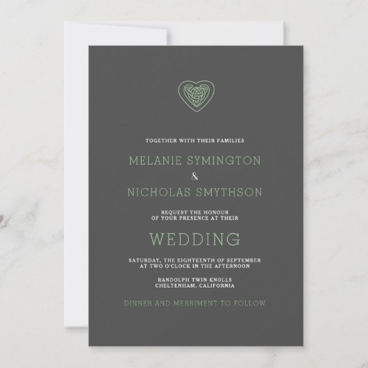 Irish Wedding Invite, 3981 Einladung (Vorderseite)