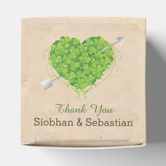 Irish Wedding Kleeblatt Heart Geschenkschachtel (Oben)