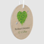 Irish Wedding Kleeblatt Heart Ornament (Vorderseite)