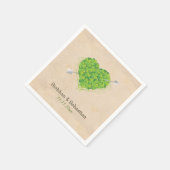 Irish Wedding Kleeblatt Heart Serviette (Ecke)