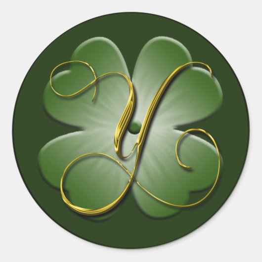 Irish Wedding Monogram Y Umschlag Aufkleber Sticke (Vorderseite)