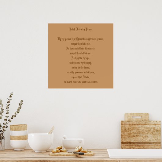 Irish Wedding Prayer Poster (Küche)