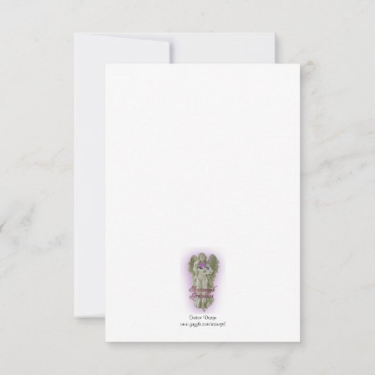 Irish wedding RSVP Card Kleeblatts (Rückseite)