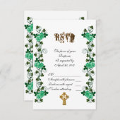 Irish wedding RSVP Celtic cross (Vorne/Hinten)