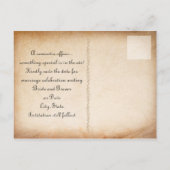 Irish Wedding Save the Date Ankündigungspostkarte (Rückseite)