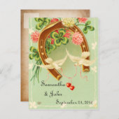 Irish Wedding Save the Date Ankündigungspostkarte (Vorne/Hinten)