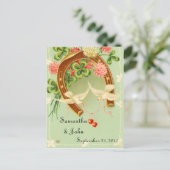 Irish Wedding Save the Date Ankündigungspostkarte (Stehend Vorderseite)