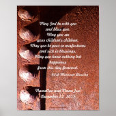 Irish Wedding Segen, Ehe Rusty Metal Print Poster (Vorne)