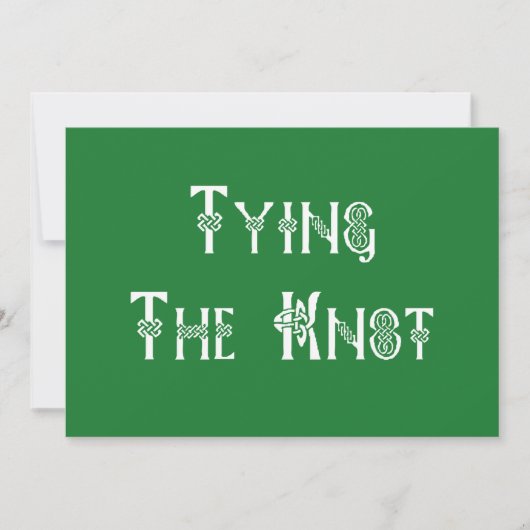 Irish Wedding The Knot Einladung (Vorderseite)