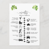 Irish Wedding Timeline Guest Itinerary Hinweiskarte (Vorderseite)