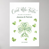 Irish Wedding Welcome Sign Cead Mile Failte Poster (Vorne)