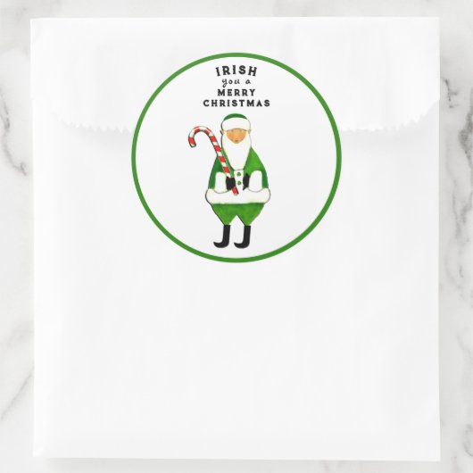 Irish Weihnachten Runder Aufkleber (Tasche)
