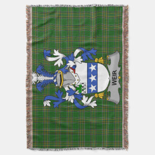 Irish Weir oder McWeir Coat of Arms Familienwappen Decke