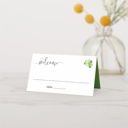 Irish Welcome Guest Table Name Setting-Platzkarte Platzkarte (Vorderseite)